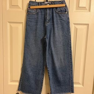 Zara girls wide legged blue jeans 13/14